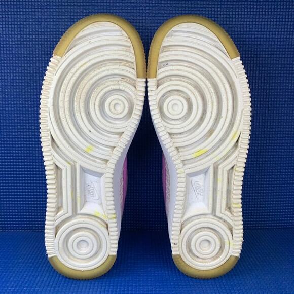 🔴 NIKE AIR FORCE 1 FLYKNIT LOW Women`s Size 9.5 Fuchsia Glow Shoes 820256-500 - Picture 7 of 8